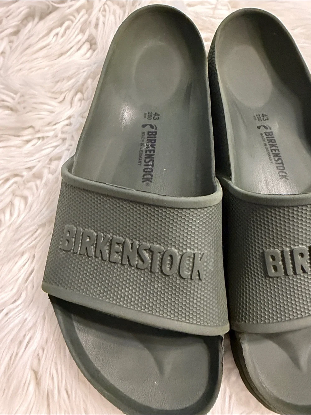 Birkenstock Olive Green EVA Slide Sandals size 43 USA (10)